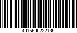 Código de barras (EAN, GTIN, SKU, ISBN): '4015600232139'