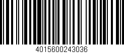 Código de barras (EAN, GTIN, SKU, ISBN): '4015600243036'