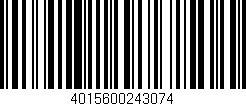 Código de barras (EAN, GTIN, SKU, ISBN): '4015600243074'