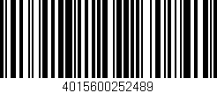 Código de barras (EAN, GTIN, SKU, ISBN): '4015600252489'