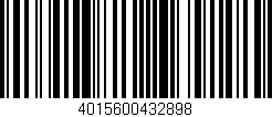 Código de barras (EAN, GTIN, SKU, ISBN): '4015600432898'
