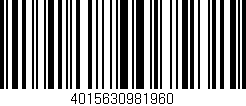 Código de barras (EAN, GTIN, SKU, ISBN): '4015630981960'