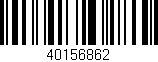 Código de barras (EAN, GTIN, SKU, ISBN): '40156862'