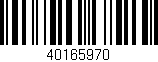 Código de barras (EAN, GTIN, SKU, ISBN): '40165970'