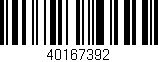 Código de barras (EAN, GTIN, SKU, ISBN): '40167392'