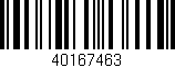 Código de barras (EAN, GTIN, SKU, ISBN): '40167463'