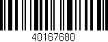 Código de barras (EAN, GTIN, SKU, ISBN): '40167680'