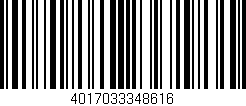 Código de barras (EAN, GTIN, SKU, ISBN): '4017033348616'