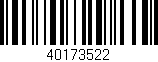 Código de barras (EAN, GTIN, SKU, ISBN): '40173522'
