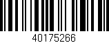 Código de barras (EAN, GTIN, SKU, ISBN): '40175266'