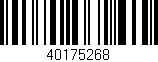 Código de barras (EAN, GTIN, SKU, ISBN): '40175268'