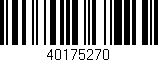 Código de barras (EAN, GTIN, SKU, ISBN): '40175270'