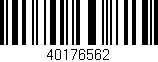Código de barras (EAN, GTIN, SKU, ISBN): '40176562'