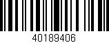 Código de barras (EAN, GTIN, SKU, ISBN): '40189406'