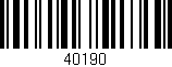 Código de barras (EAN, GTIN, SKU, ISBN): '40190'