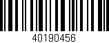 Código de barras (EAN, GTIN, SKU, ISBN): '40190456'