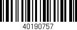 Código de barras (EAN, GTIN, SKU, ISBN): '40190757'