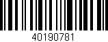 Código de barras (EAN, GTIN, SKU, ISBN): '40190781'