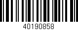 Código de barras (EAN, GTIN, SKU, ISBN): '40190858'