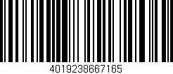 Código de barras (EAN, GTIN, SKU, ISBN): '4019238667165'
