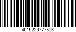 Código de barras (EAN, GTIN, SKU, ISBN): '4019238777536'