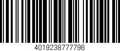 Código de barras (EAN, GTIN, SKU, ISBN): '4019238777796'