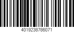 Código de barras (EAN, GTIN, SKU, ISBN): '4019238786071'