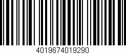 Código de barras (EAN, GTIN, SKU, ISBN): '4019674019290'
