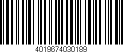 Código de barras (EAN, GTIN, SKU, ISBN): '4019674030189'