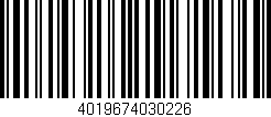 Código de barras (EAN, GTIN, SKU, ISBN): '4019674030226'