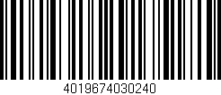 Código de barras (EAN, GTIN, SKU, ISBN): '4019674030240'