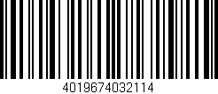 Código de barras (EAN, GTIN, SKU, ISBN): '4019674032114'