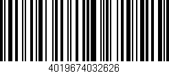 Código de barras (EAN, GTIN, SKU, ISBN): '4019674032626'