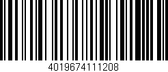 Código de barras (EAN, GTIN, SKU, ISBN): '4019674111208'