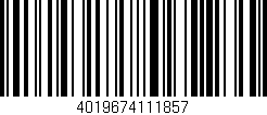 Código de barras (EAN, GTIN, SKU, ISBN): '4019674111857'