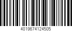 Código de barras (EAN, GTIN, SKU, ISBN): '4019674124505'