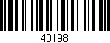 Código de barras (EAN, GTIN, SKU, ISBN): '40198'