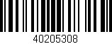 Código de barras (EAN, GTIN, SKU, ISBN): '40205308'