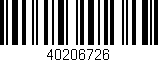 Código de barras (EAN, GTIN, SKU, ISBN): '40206726'