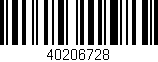 Código de barras (EAN, GTIN, SKU, ISBN): '40206728'