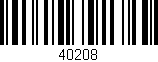 Código de barras (EAN, GTIN, SKU, ISBN): '40208'