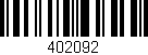 Código de barras (EAN, GTIN, SKU, ISBN): '402092'