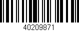 Código de barras (EAN, GTIN, SKU, ISBN): '40209871'