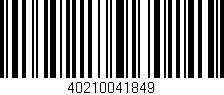 Código de barras (EAN, GTIN, SKU, ISBN): '40210041849'