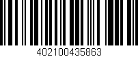 Código de barras (EAN, GTIN, SKU, ISBN): '402100435863'