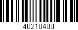 Código de barras (EAN, GTIN, SKU, ISBN): '40210400'