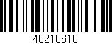 Código de barras (EAN, GTIN, SKU, ISBN): '40210616'