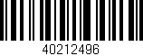 Código de barras (EAN, GTIN, SKU, ISBN): '40212496'