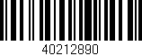 Código de barras (EAN, GTIN, SKU, ISBN): '40212890'