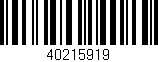 Código de barras (EAN, GTIN, SKU, ISBN): '40215919'